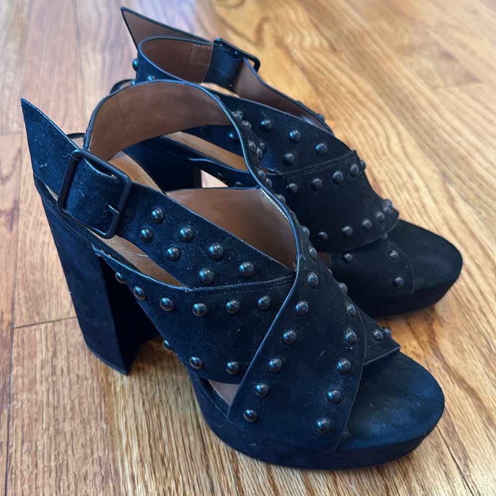 H by Halston open toe platform heels